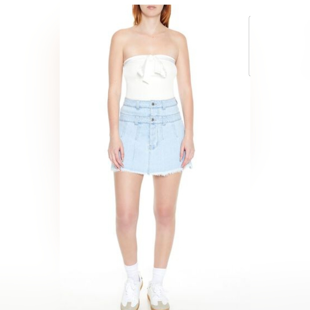 Forever 21 layered denim miniskirt. New, Size Large